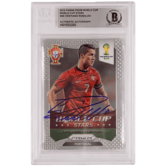 Cristiano Ronaldo Signed Panini 2014 Prizm World Cup #28 – BGS Authentic