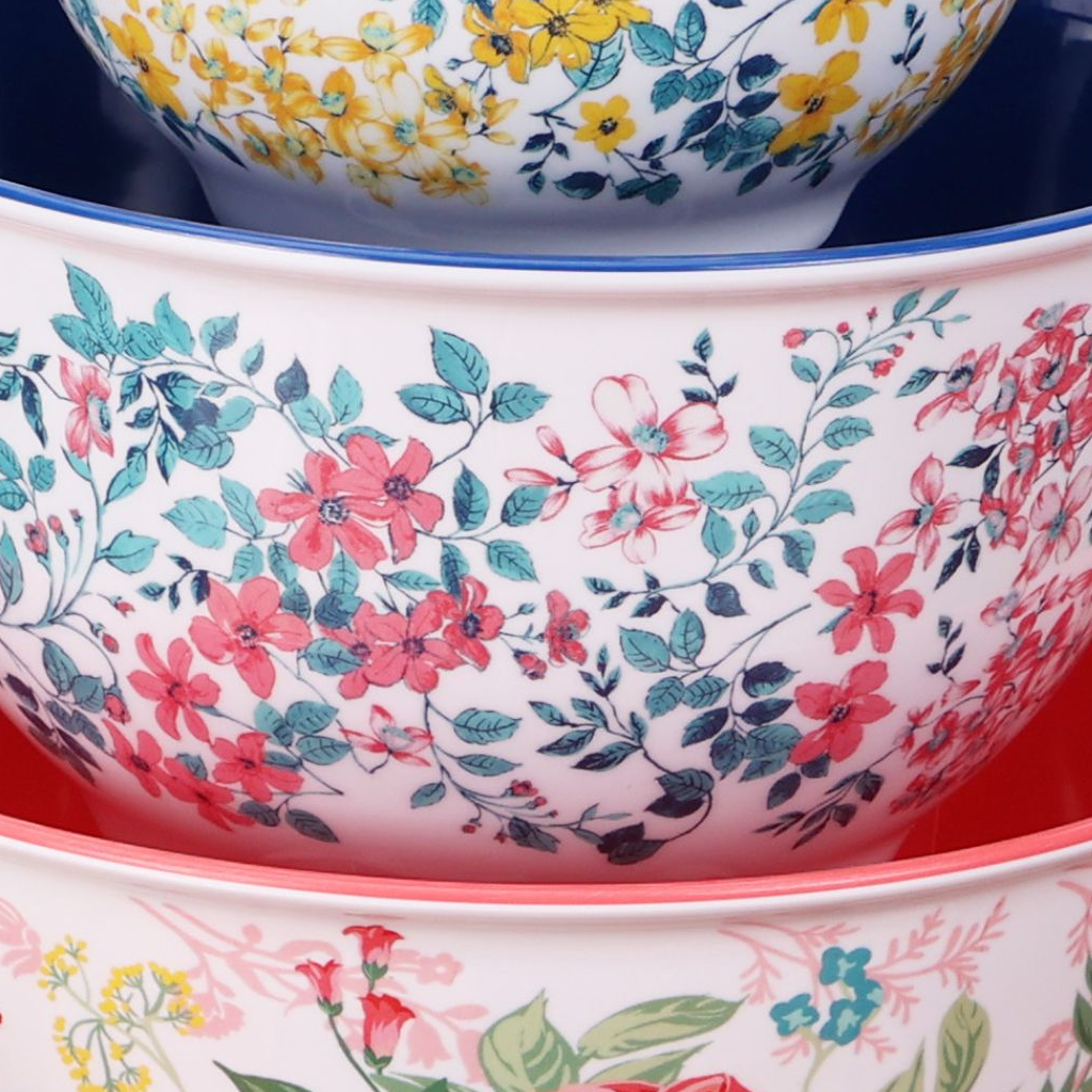 The Pioneer Woman Cornucopia Ceramic Mixing Bowl Set, 3 Piece