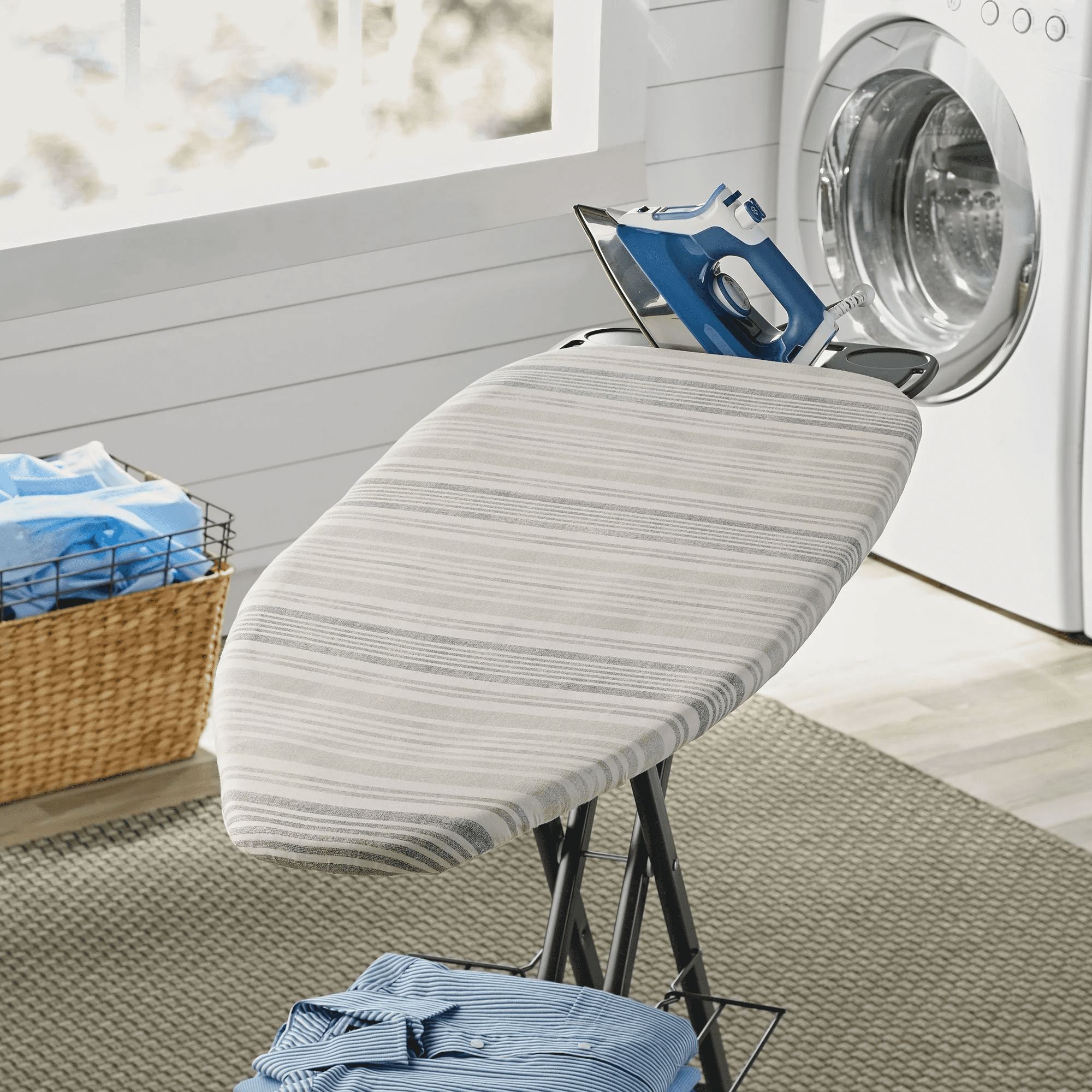Better Homes & Gardens Reversible Ironing Board Cover, Scorch Resistant, Multicolor Gray/White, Cover Only - Boards Sold Separately
