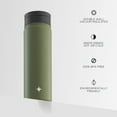 thumbnail image 6 of JoyJolt Triple Insulated Water Bottle with Flip Lid & Sport Straw Lid - 22 oz - Green, 6 of 8