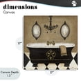 thumbnail image 4 of Stupell Industries Traditional Elegant Bathtub & Chandelier Canvas Art, 17 x 17, by Janet Tava, 4 of 8