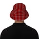 thumbnail image 5 of Balery Retro red and Black Houndstooth Sombreros para el sol para hombre y mujer, sombrero de pescador con UPF 50+, 5 of 6