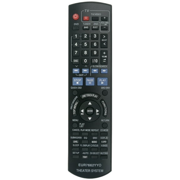 New Remote Control EUR7662YYO EUR7662YY0 for Panasonic DVD Home Theater Sound System SA-PT1050 SB-HF950 SB-HF1050 SC-PT950