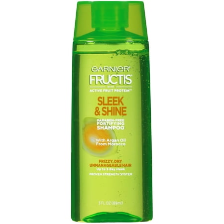 Garnier Fructis Sleek & Shine Shampoo, Frizzy, Dry, Unmanageable Hair, 3 fl. oz.
