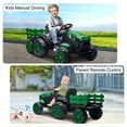 thumbnail image 7 of Eastvita 12V Ride on Car Ride on Toys Tractor w/Trailer Dual Motors Remote 6 Wheels Safety Belt LED Music, 7 of 7