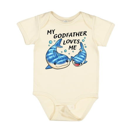 

Inktastic My Godfather Loves Me- Whale Shark Gift Baby Boy or Baby Girl Bodysuit