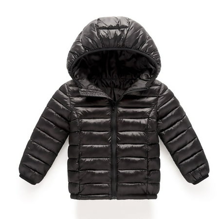 

THE WILD Casual Pretty Winter Child Kids Solid Color Hoodie Zipper Coats Keep Warm Jacket Clothes