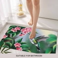 thumbnail image 3 of Green Hummingbird Door Mat&nbsp;Indoor Outdoor Entrance, Non Slip Rug for Kitchen Bathroom Entryway Rug, Spring Summer Pink Flower Leaf Washable Doormat Floor Mat for Office Home Decor 20x31.5 Inch, 3 of 8