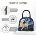 thumbnail image 4 of Fotbe Vintage Starry Sky Puppy Pattern Lunch Bag, Insulated Lunch Box, Small Leakproof Cooler Food Lunch Containers Reusable High Capacity Lunch Tote Bags for Work, Travel, Outdoor, 4 of 6