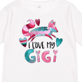 thumbnail image 4 of Inktastic I Love My Gigi Pink and Blue Fox with Hearts Boys or Girls Long Sleeve Toddler T-Shirt, 4 of 5