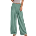 thumbnail image 5 of Sundazz Wide Leg Pants for Women Summer Smocked Waisted Palazzo Pants Baggy Flowy Trousers, XS-XL, 5 of 8