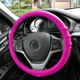 thumbnail image 1 of FH Group , Conception de Marques de Prise de Couvercle de Volant en Silicone Rose Vif pour Auto, 1 of 4
