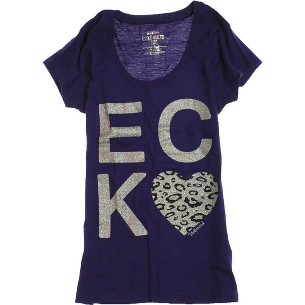 Ecko Unltd. Camiseta gráfica Hrt Anl Prnt Scpnk para mujer, púrpura, grande Ecko Unltd. Camiseta gráfica