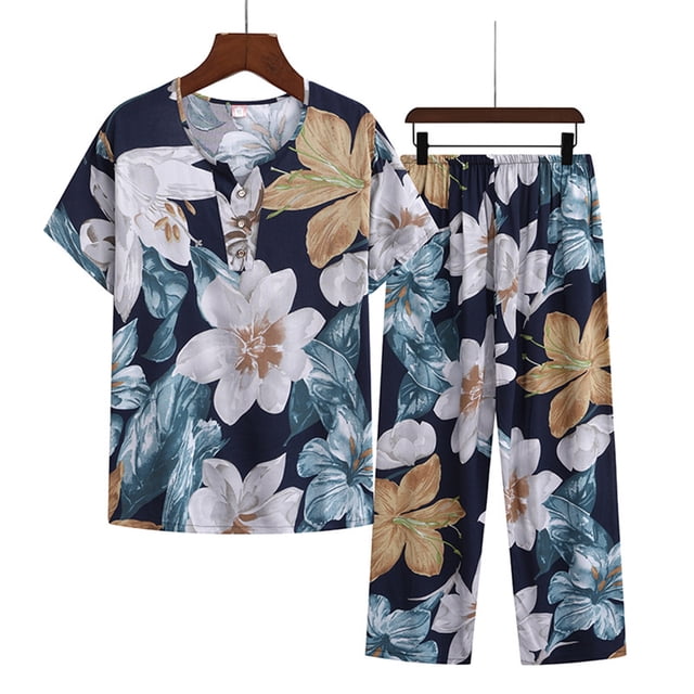 Weiqiqre Plus Size Pajamas for Women Set Cotton Line Button Down Loungewear 2 Piece Short Sleeve Pants PJS Sets