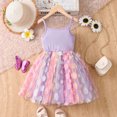 thumbnail image 6 of Gradient Color Dresses for Toddler Girls Tutu Princess Dress Carnival Outfit Floral Skirt Holiday Easter Birthday Party Princess Sundress 2025 Trendy Fashion Cothes #Purple 4-5 Years, 6 of 6
