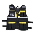 thumbnail image 1 of Fengbin Electrician Tool Vest Oxford Cloth Versatile Portable Multi Pockets Utility Vest black and yellow, 1 of 10