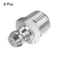 thumbnail image 3 of Unique Bargains 8 Pcs Raccord Droit en Acier Inoxydable 304 Filetage PT1/8 Pieds-28 Accessoires de Mamelon Hydraulique, 3 of 7