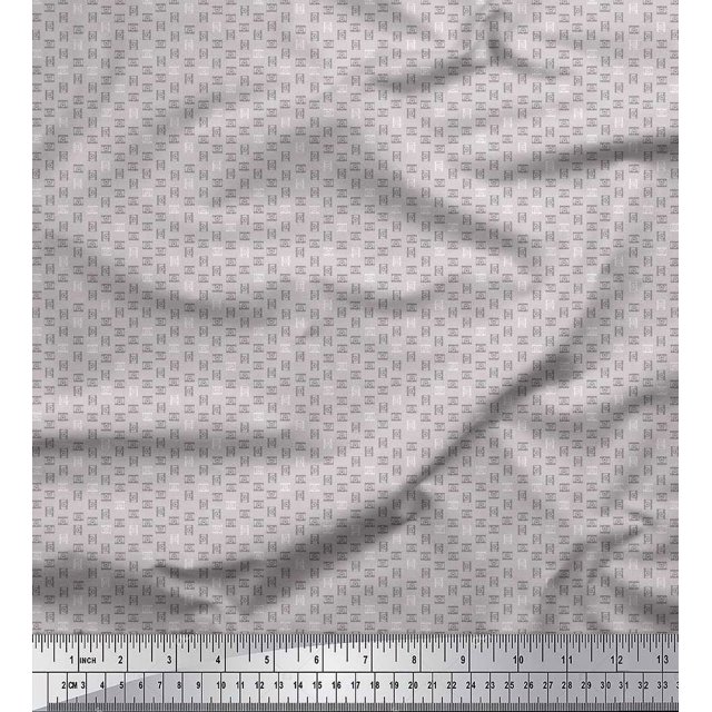 Soimoi Silk Fabric Video Player Icon Shirting Fabric Prints by Yard 42 Inch Wide