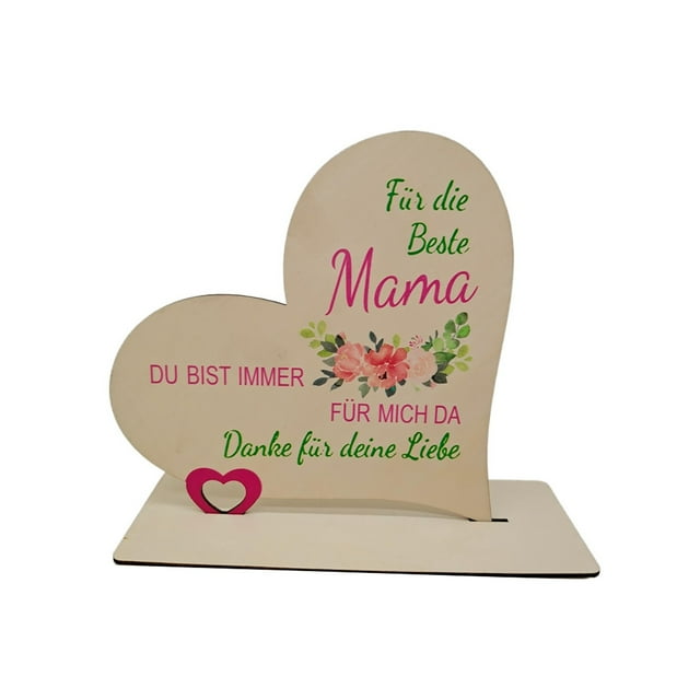 Day Gift Birthday Gift For Mum Handmade Heart Wooden Sign With Saying Words Decorative Sign Home Wooden Decoration