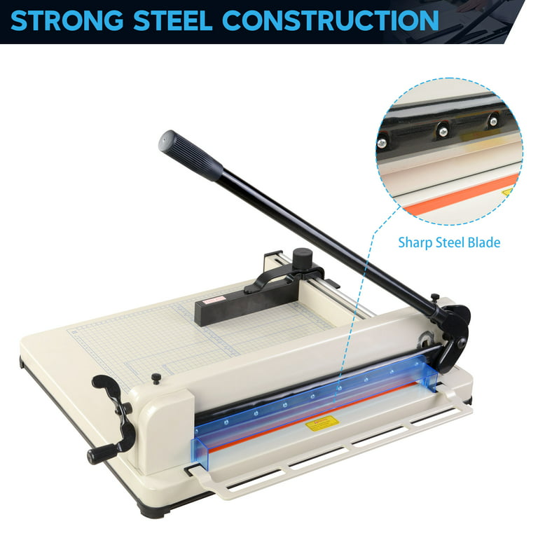 Yescom 400 A3 Sheet Capacity, 17 Cutting Length Industrial Guillotine Paper Trimmer Cutter Stack Heavy Duty Steel Base