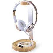 Avantree Wooden & Aluminium Headphone Stand Hanger with Cable Plate, Elegant Sturdy Headset and Earphone Display - TR902 [5 Year Warranty]