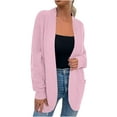thumbnail image 2 of Styesk Cardigan pour Femmes Femmes Décontracté Uni à Manches Longues avec Poche en Peluche Long Cardigan en Tricot Chandail, 2 of 9