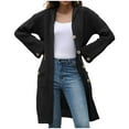 thumbnail image 2 of Long Cardigan Sweaters for Women 2025 Long Sleeve V Neck Button Ribbed Knit Oversized Sweater Cardigans with Pockets, 2 of 5