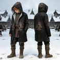 thumbnail image 2 of Gyexs Kids Boys Jesus Hoodies Norse Mythology Printed Jackets Outdoor Winter Jacket Coat Black 5-6 Years, 2 of 6