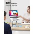 thumbnail image 2 of Telescopic Laptop Stand for Desk with Swivel Base Sit to Stand Height Adjustable Portable Riser Holder for Good Posture Compatible with MacBook Pro All Laptops &#, 2 of 9