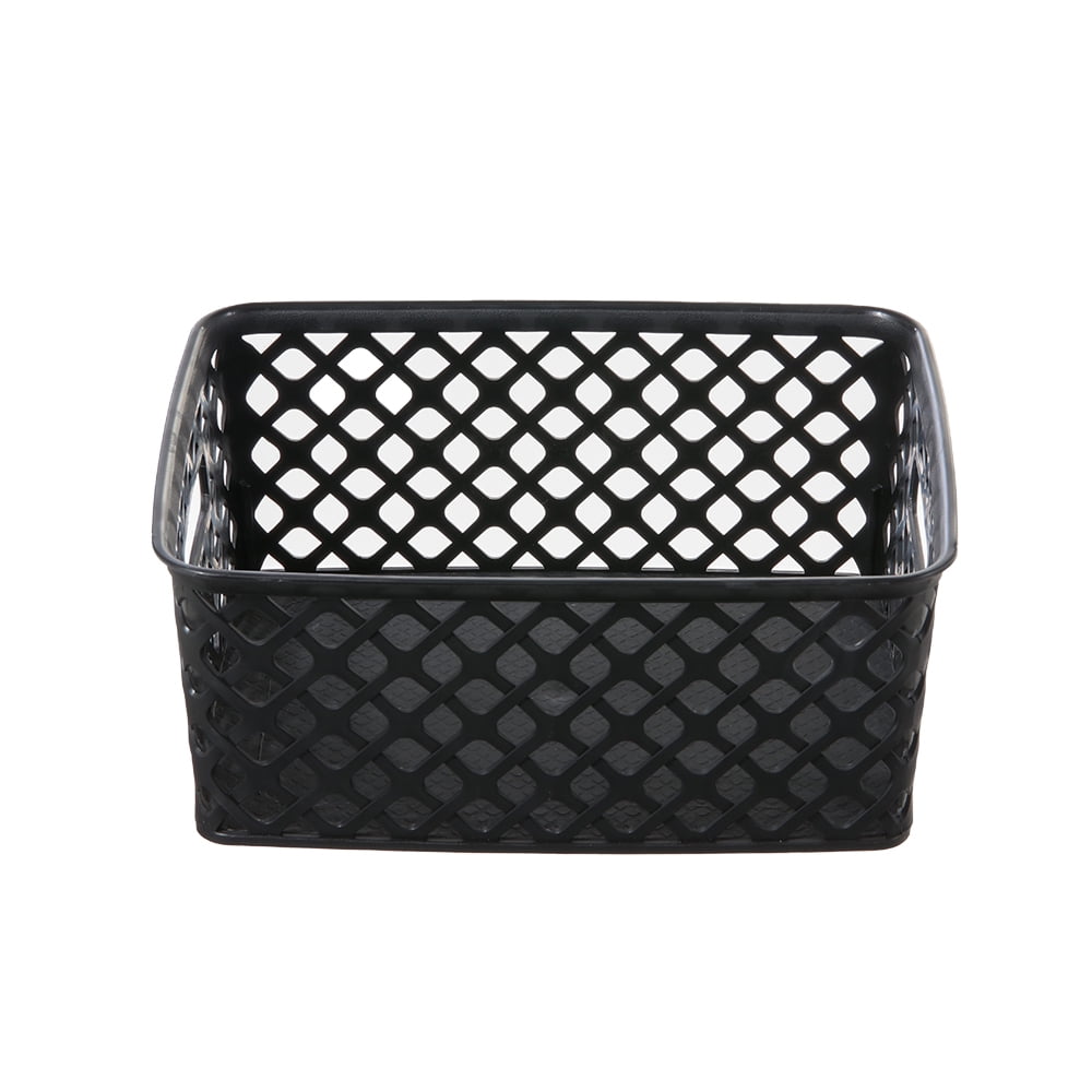 (6 pack) Mainstays Freestanding Diamond Weave Plastic Decorative Baskets, Nested, Set of 1
