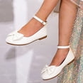 thumbnail image 5 of newwalpole Toddler Girls Dress Shoes Mary Janes Ballerina Flats for Girls Shoes Toddler White for Size 1, 5 of 6