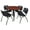 Cherry / Black / Black, variant on Romig Arco 36 in. Square Breakroom Table- Maple Top, Black Base & 4 M Stack Chairs- Black