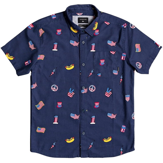 Quiksilver Big Boys' Merica Patch Shirts