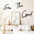 thumbnail image 2 of See The Good Wall Decor Arte de pared de metal See The Good Decoración de pared de sala de estar grande Arte de pared de metal negro para oficina Letreros modernos para decoración de pared del hogar, 2 of 8