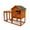 Orange, variant on Pefilos 47" Large Bunny Hutch Hen House 2 Story Rabbit Cage, Guinea Pig Cages, Brown