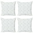 thumbnail image 1 of Ambesonne Winter Throw Pillow Cover 4 Pack, Ornate Snowflake Motifs, 20", Grey White, 1 of 2