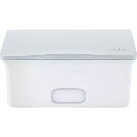 UPC: 0698904101420 | Ubbi Baby Wipes Dispenser  Baby Wipes Case  Baby Wipes Holder With Weighted Plate  Keeps Wipes Fresh And Non-Slip Rubber Feet  Gray 1 Count (Pack of 1) Gray Wipes Dispenser