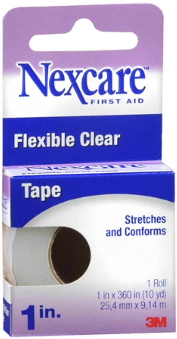 Nexcare Flexible Clear Tape 1 Inch 10 Yards (Pack of 4)