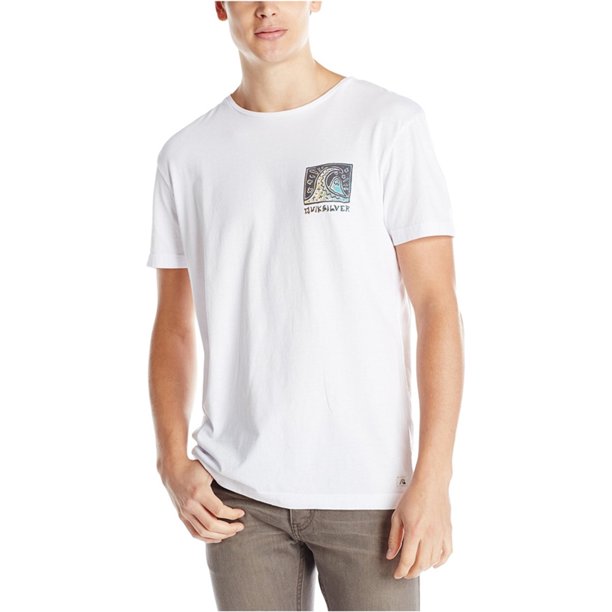 Camiseta gráfica Quiksilver Surf Trip Hombre Blanca Grande