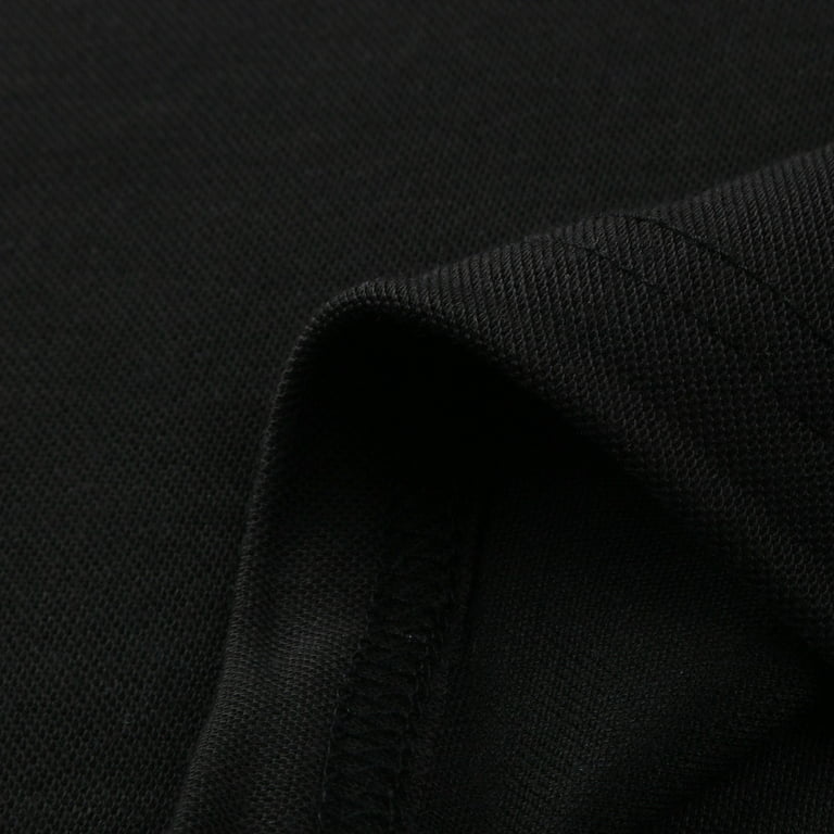 Labakihah Polo Shirts for Men Men's Casual Solid Zipper Collarless Tops  Blouse Long Sleeve Polos Shirt Mens Long Sleeve Polo Shirts Black