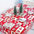 thumbnail image 4 of Mantel feliz navidad impermeable decoración de mantel de mesa de PVC, 4 of 5
