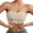 Beige, variant on Women Ribbed Strapless Bandeau Bra Wireless No Slip Anti-Slip Tube Top Bra Front Closure Padded Seamless Push Up Bralette Beige M