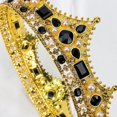 thumbnail image 3 of Crown CIEHER King para hombre, corona negra barroca vintage de cristal, 3 of 8