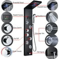 thumbnail image 6 of Zovajonia LED Shower Panel Tower System,  Shower Tower with 5 Function , Waterfall Showerhead,  Shower Jets, LCD Screen Stainless Steel Rain Shower System Oil Rubbed Bronze, 6 of 9