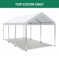 thumbnail image 2 of Heavy Duty 10x20 FT Carport Replacement Canopy Cover - Waterproof UV Resistant Shelter with 40 Ball Bungee Cords, Tear-Resistant Garage Top for Vehicles & Outdoor Equipment, White (Cover Only), 2 of 9