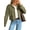 Army Green, variant on Women'S Casual Blazer Jacket Notched Lapel Single Breasted Faux Suede Leather Suit Jacket Khaki S
