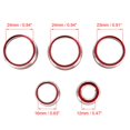thumbnail image 3 of 5pcs Red Aluminum Alloy Auto AC Climate Control Ring Knob Trim Cover for Toyota Camry 2018-2020, 3 of 6