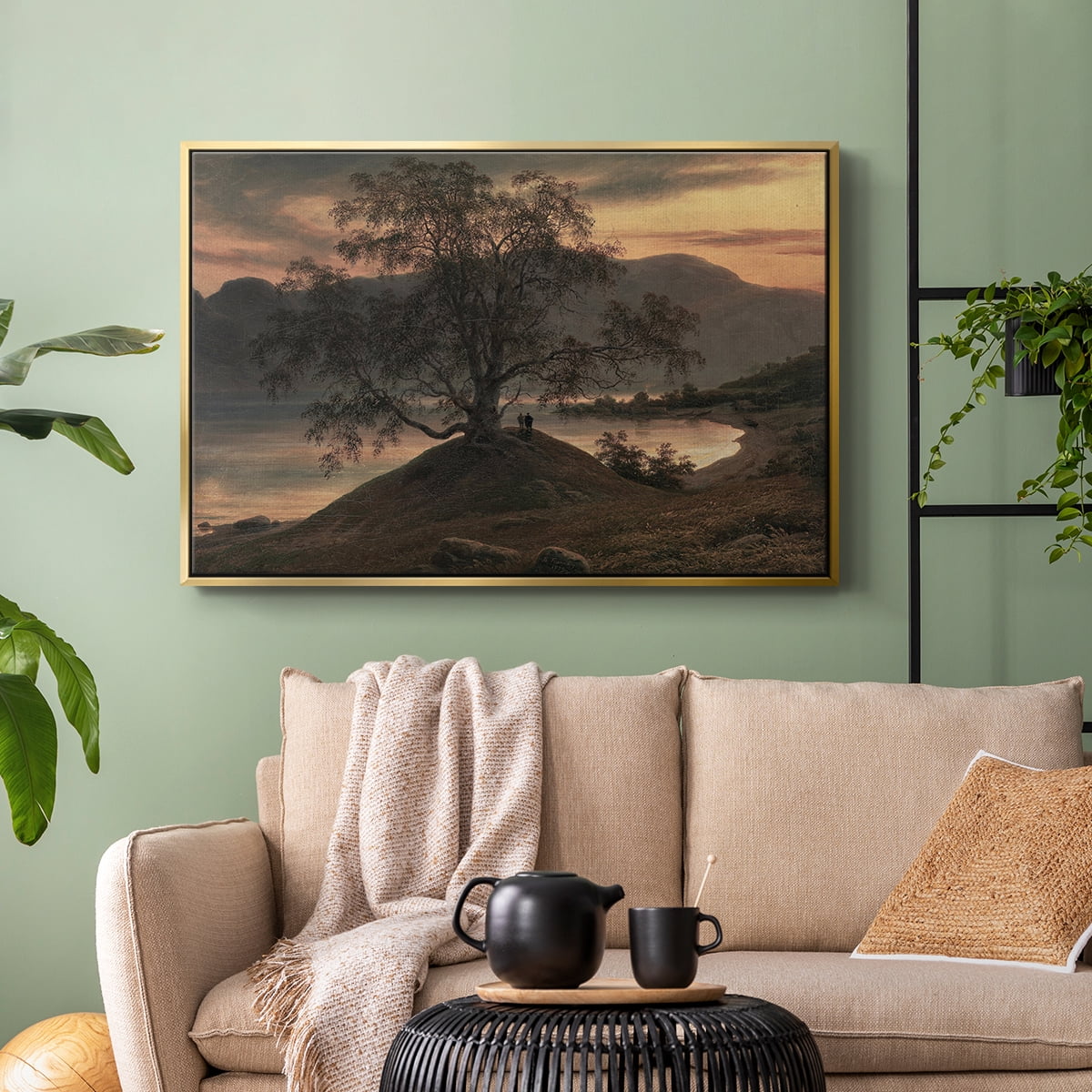 Vintage Landscape-CCCXII By Wexford Home Framed in Gold Wood Gallery Wrapped Canvas 27 in. x 41 in.