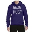 thumbnail image 2 of Bear Hug Lover | Mens Animal Lover Hooded Sweatshirt Graphic Hoodie, Purple, 3XL, 2 of 3