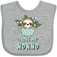 thumbnail image 3 of Inktastic Teacup Raccoon I Love My Nonno Boys or Girls Baby Bib, 3 of 4
